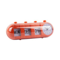 Budík Retro Tube Calendar Flip Karlsson KA6045OR, 10cm